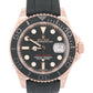 Rolex Yacht-Master BLACK 18K Rose Gold Oysterflex Rubber 40mm 116655 Watch