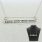 Antique Art Deco 0.45ctw Diamond Filigree Bar Pendant - 14k White Gold Necklace