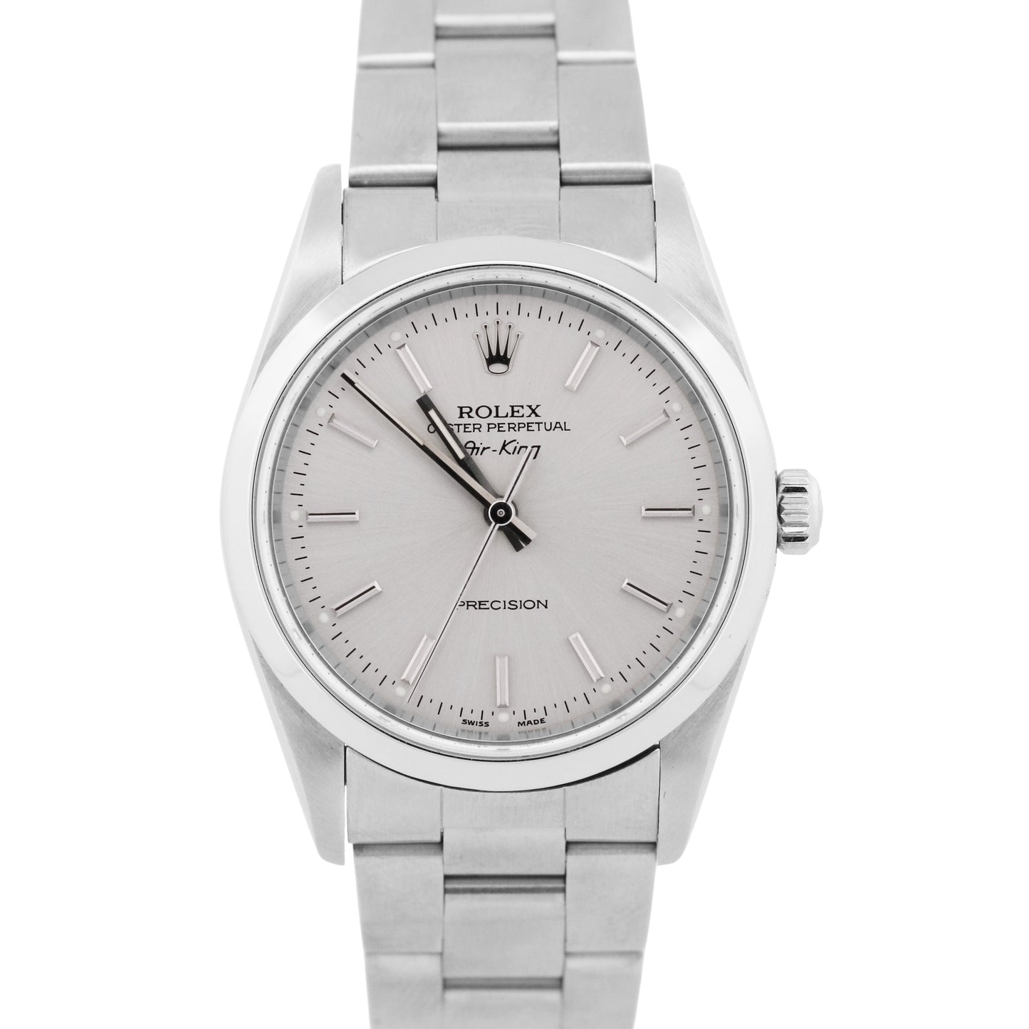 Rolex Oyster Perpetual Air-King SILVER Stainless Steel OYSTER 34mm 14000M Watch