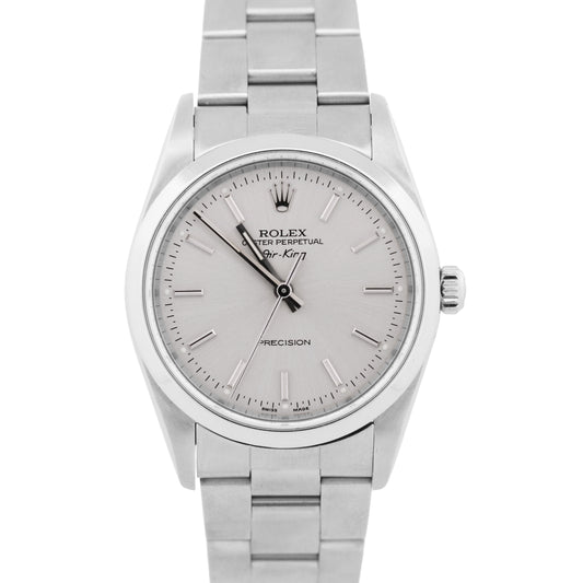 Rolex Oyster Perpetual Air-King SILVER Stainless Steel OYSTER 34mm 14000M Watch