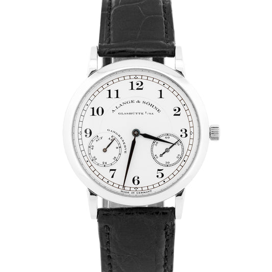 A. Lange & Sohne 1815 Up/Down SILVER 950 Platinum Leather Manual 35mm 221.025