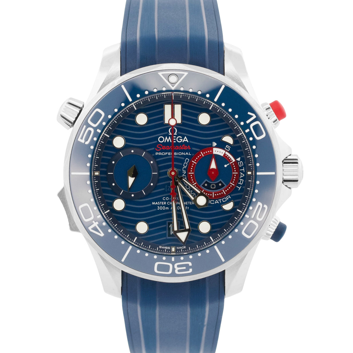 Omega Seamaster America's Cup Diver 210.30.44.51.03.002 Blue 44mm Box Papers