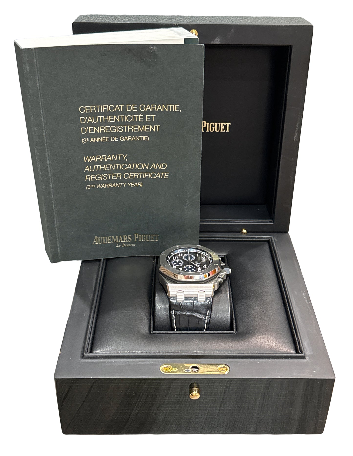 PAPERS Audemars Piguet Royal Oak Offshore BATMAN Blue 42mm 26470ST Watch BOX