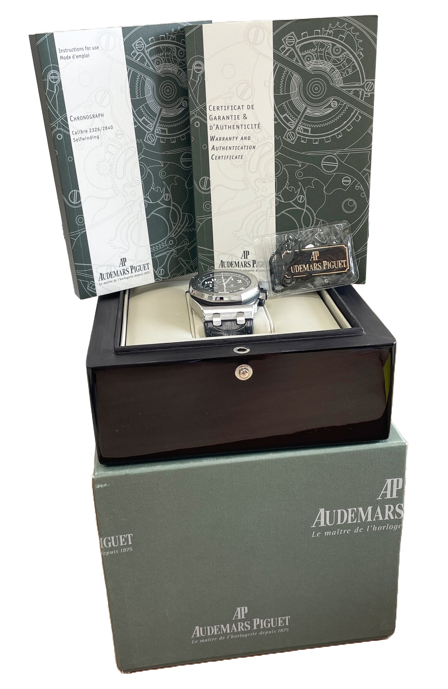 PAPERS Audemars Piguet Royal Oak Offshore BLACK THEMES Steel 42mm 26020ST BOX