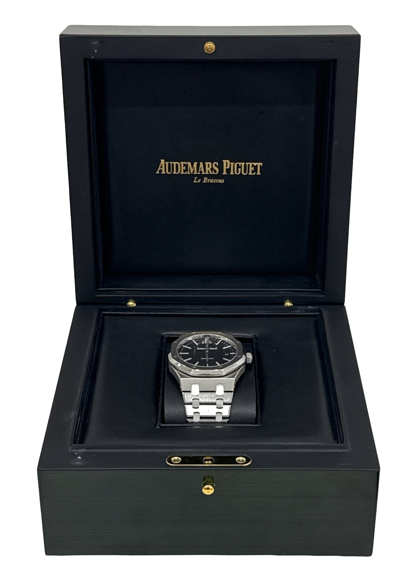 Audemars Piguet Royal Oak BLACK 41mm Stainless Watch 15400ST.OO.1220ST.01 BOX