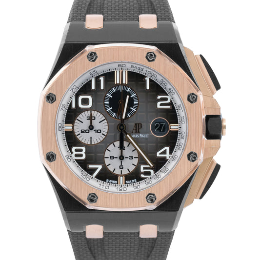 Audemars Piguet Royal Oak Offshore 26405NR Ceramic 18K Rose Gold 44mm Box Papers