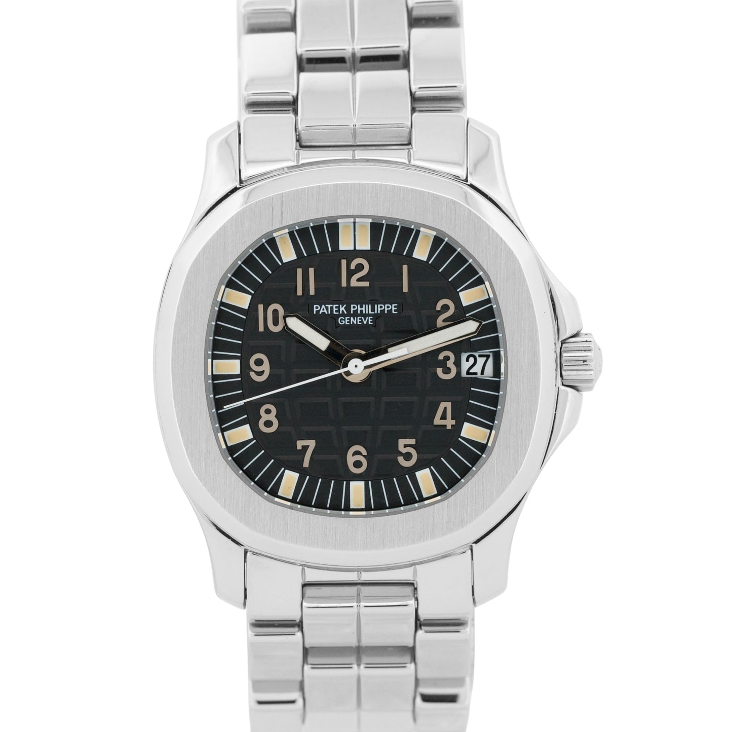 PAPERS Patek Philippe Aquanaut 36mm BLACK Steel Automatic Rubber 5066/1A-001 BOX