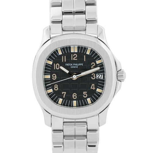 PAPERS Patek Philippe Aquanaut 36mm BLACK Steel Automatic Rubber 5066/1A-001 BOX