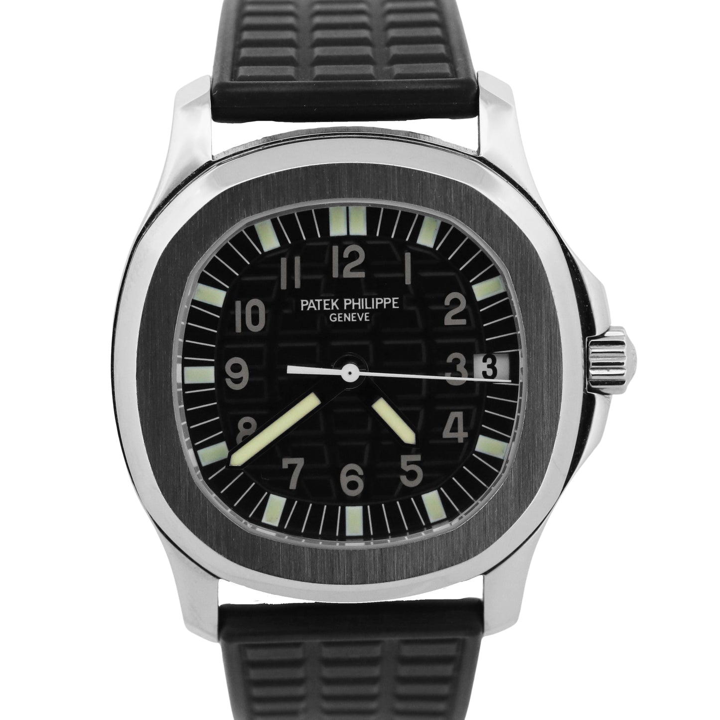 Patek Philippe Aquanaut 36mm BLACK Rubber Steel Automatic Watch 5066A-001