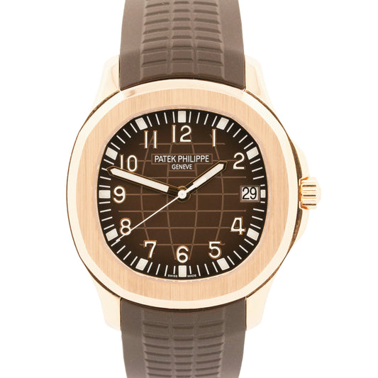 PAPERS Patek Philippe Aquanaut 40.8mm BROWN 18K Rose Gold Rubber 5167R BOX