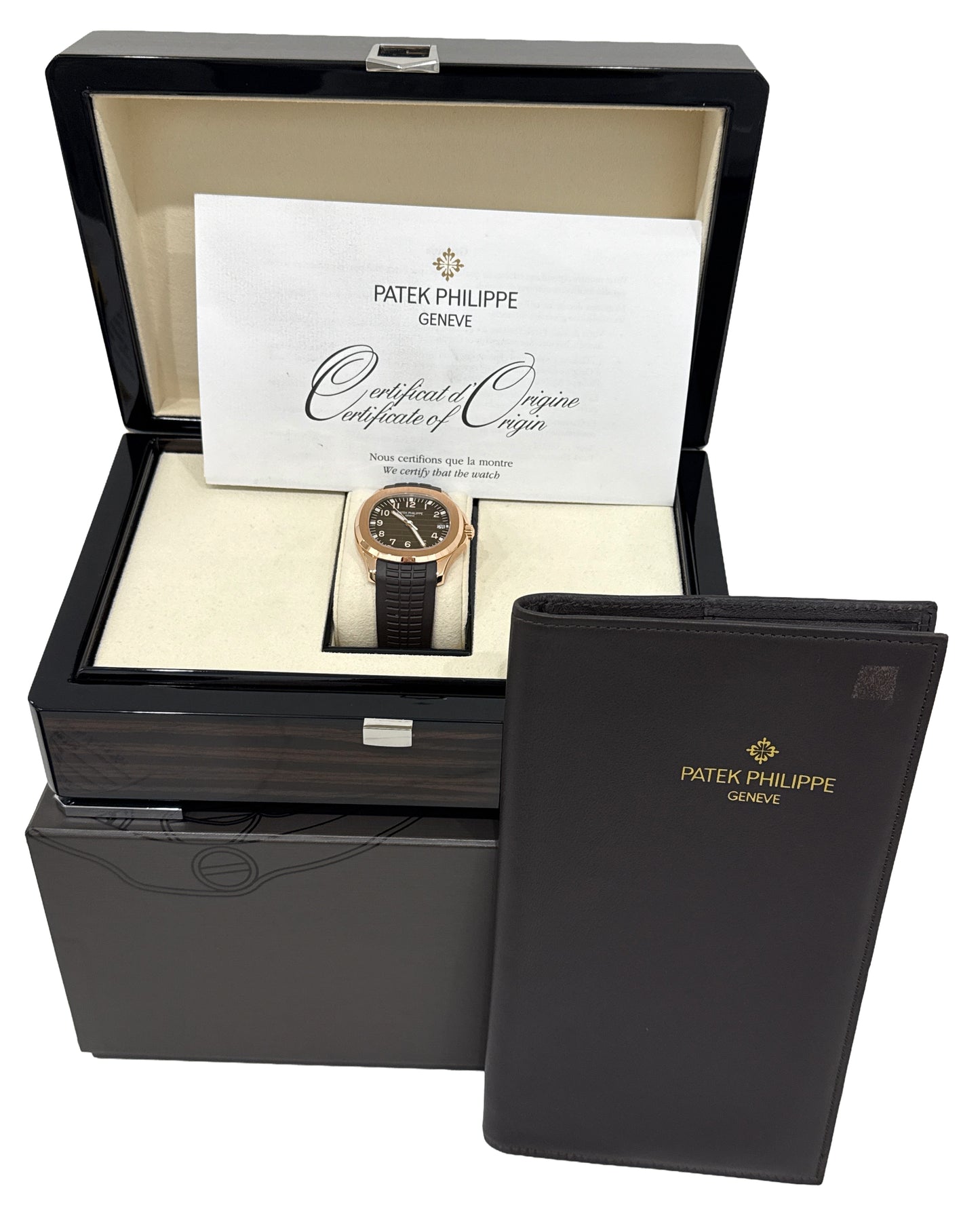 PAPERS Patek Philippe Aquanaut 40.8mm BROWN 18K Rose Gold Rubber 5167R BOX