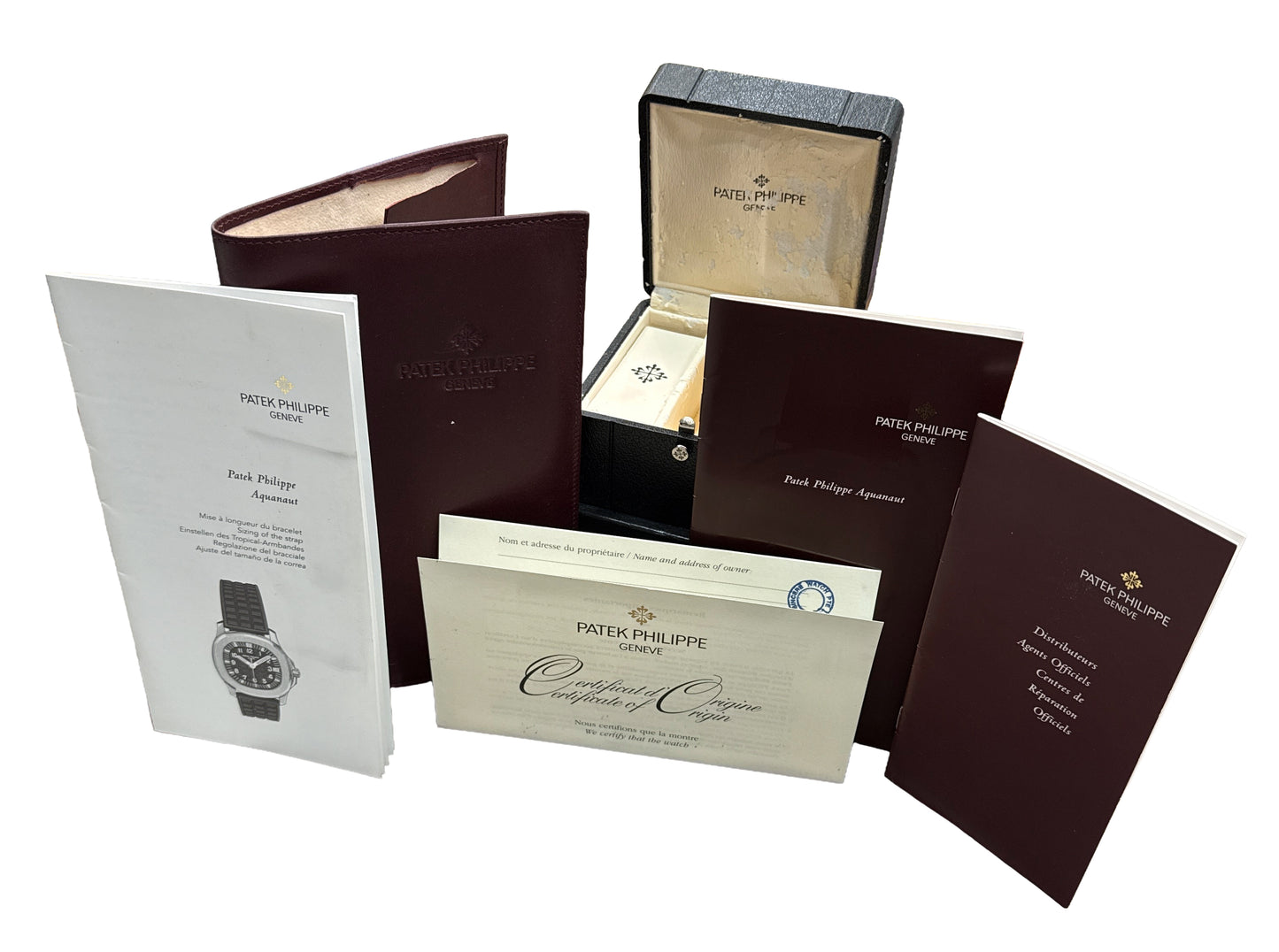 PAPERS Patek Philippe Aquanaut 36mm BLACK Steel Automatic Rubber 5066/1A-001 BOX