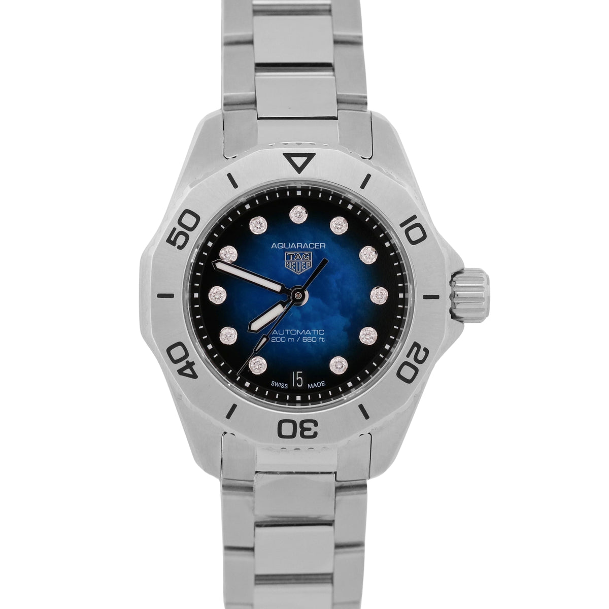 Ladies Tag Heuer Aquaracer WBP2411.BA0622 Mother of Pearl Diamond 30mm Watch