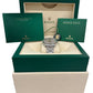 Rolex DateJust II 41mm SILVER Purple Arabic Steel 18K Gold Watch 116334 BOX