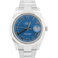 UNPOLISHED PAPERS Rolex DateJust II AZZURRO BLUE ROMAN 41mm 18K Steel 116334 BOX