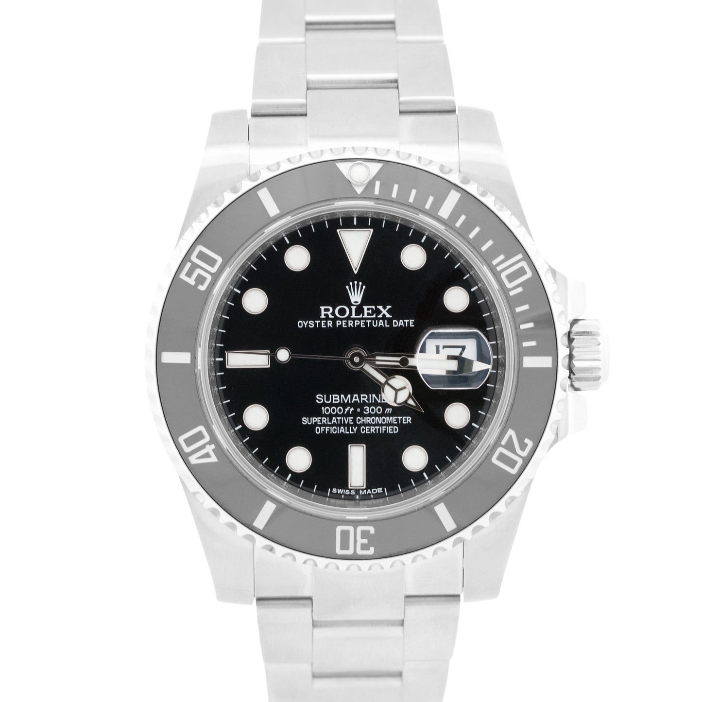Rolex Submariner Date BLACK Ceramic Stainless Steel 40mm 116610 LN Watch BOX