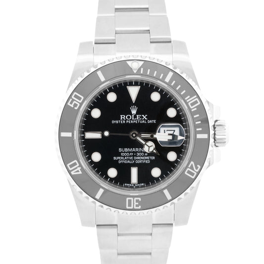Rolex Submariner Date BLACK Ceramic Stainless Steel 40mm 116610 LN Watch BOX