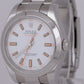 MINT Rolex Milgauss White Orange Stainless Steel 40mm Automatic Watch 116400