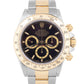 MINT 1996 Rolex Daytona Cosmograph 40mm BLACK Two-Tone ZENITH 18K Watch 16523