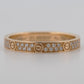 2025 PAPERS Cartier LOVE Ring Paved DIAMOND 18K Yellow Gold Size 51 AU 750 BOX