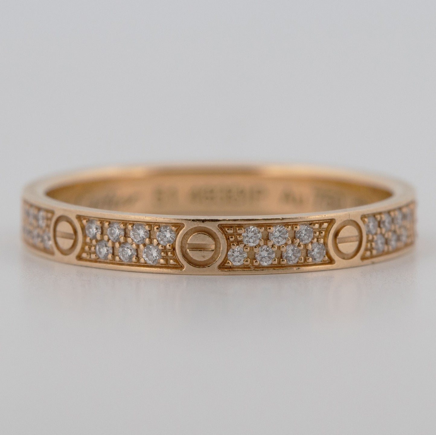 2025 PAPERS Cartier LOVE Ring Paved DIAMOND 18K Yellow Gold Size 51 AU 750 BOX