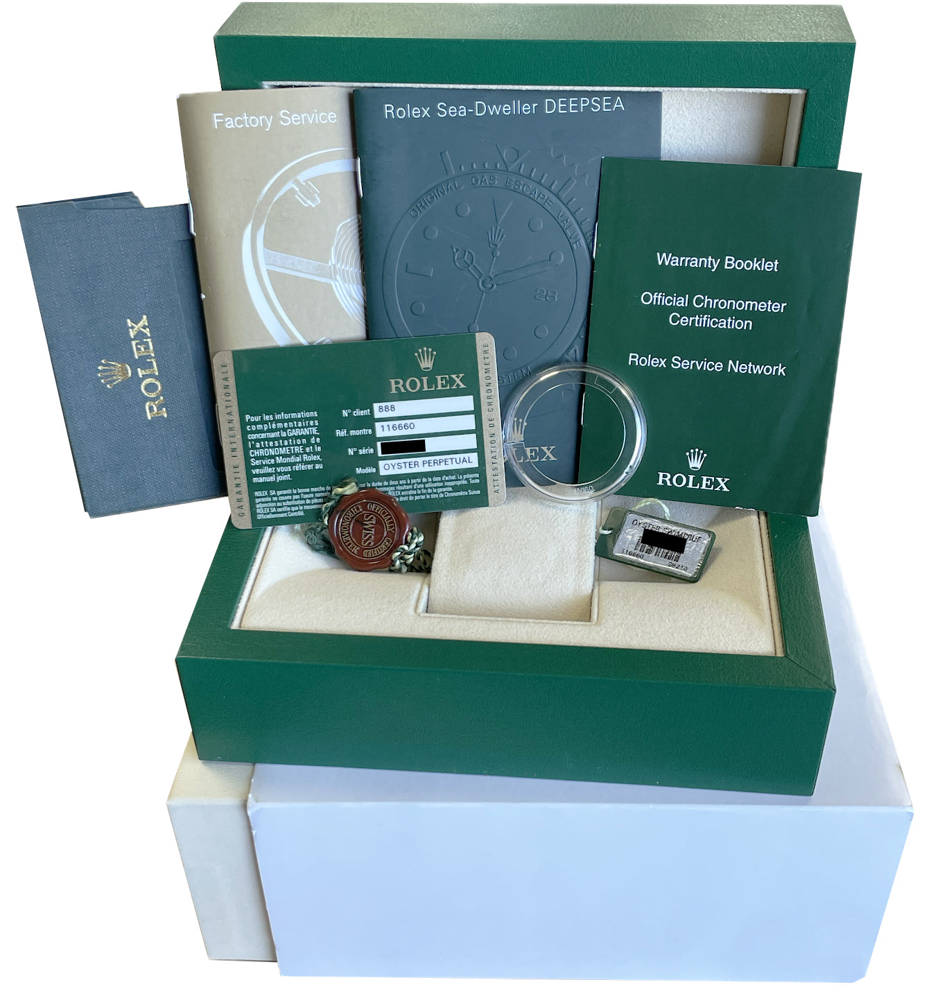 PAPERS Rolex Sea-Dweller Deepsea 44 Black Ceramic Steel Watch 116660 BOX