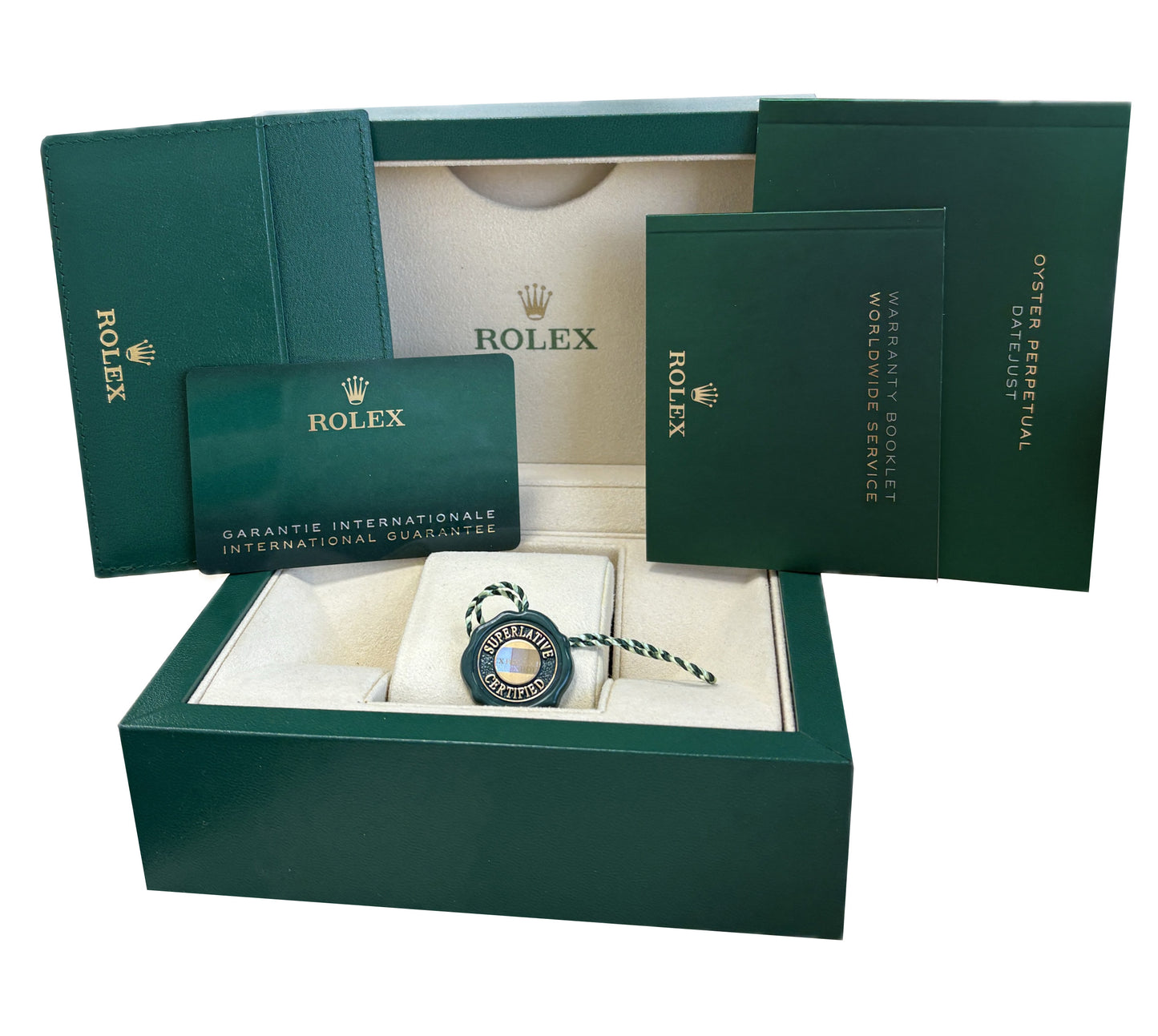 PAPERS Rolex DateJust 41mm WHITE Stainless Steel Smooth OYSTER 126300 Watch BOX