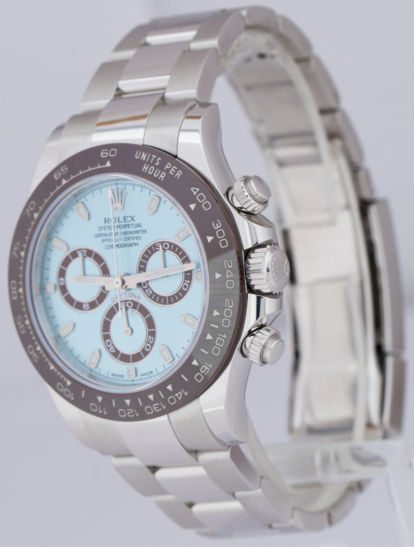 MINT UNPOLISHED 2021 PAPERS Rolex Daytona Platinum ICE BLUE Watch 116506 BOX