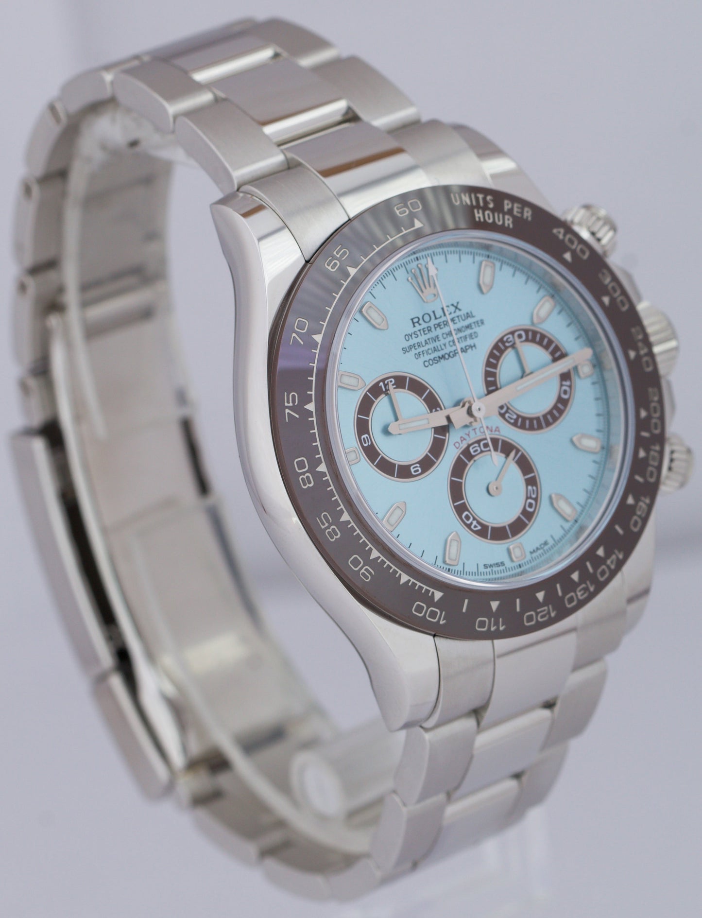 MINT UNPOLISHED 2021 PAPERS Rolex Daytona Platinum ICE BLUE Watch 116506 BOX