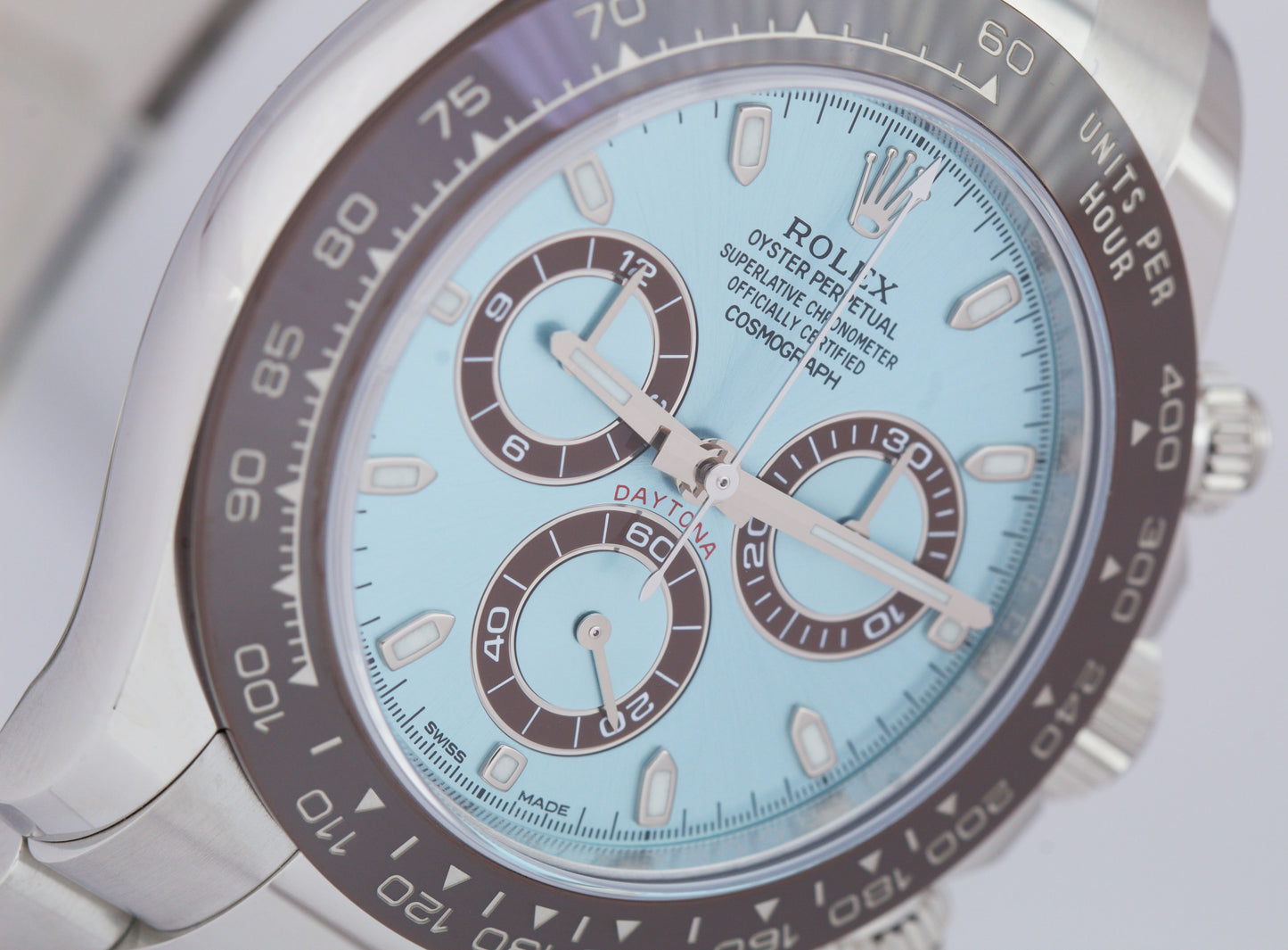 MINT UNPOLISHED 2021 PAPERS Rolex Daytona Platinum ICE BLUE Watch 116506 BOX