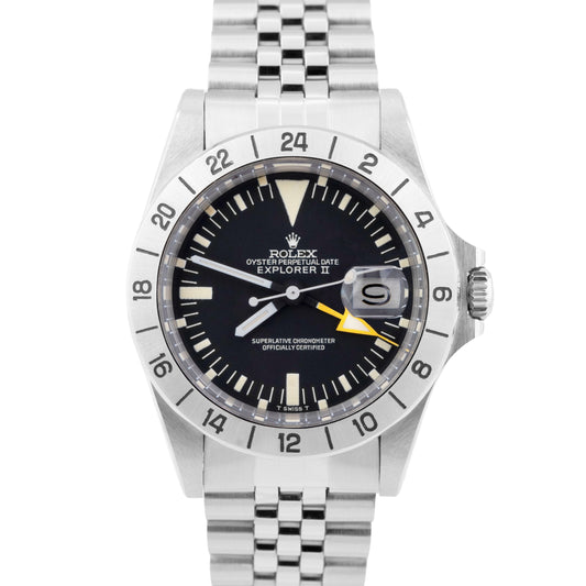 MINT 1974 Rolex Explorer II Steve McQueen JUBILEE 40mm Stainless Watch 1655