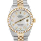 Rolex DateJust 36mm MOP DIAMOND 18K Gold Two-Tone Stainless Steel Watch 16013