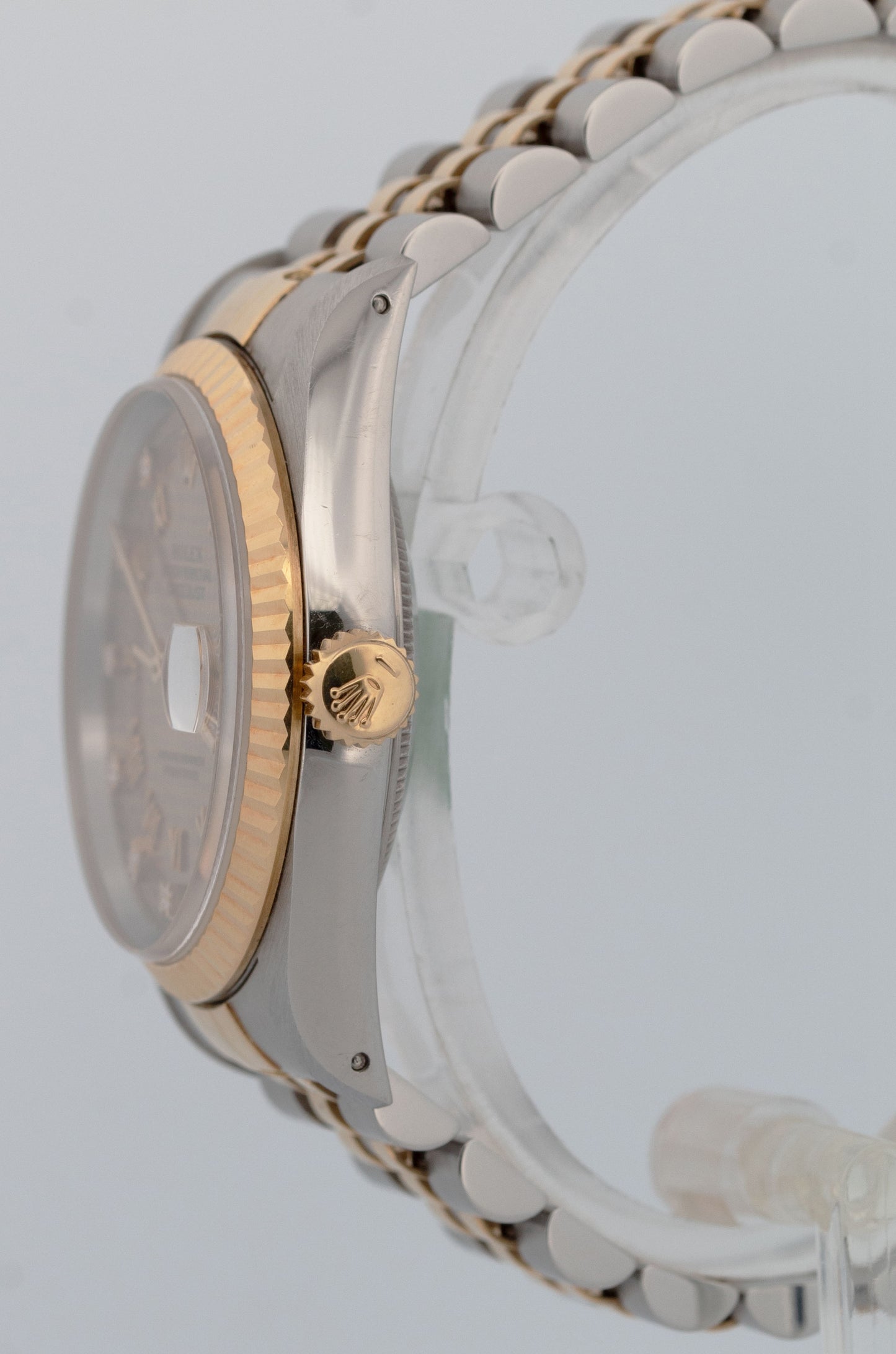 LNOS UNPOLISHED PAPERS Rolex DateJust 36mm HOUNDSTOOTH Jubilee Watch 16233 BOX