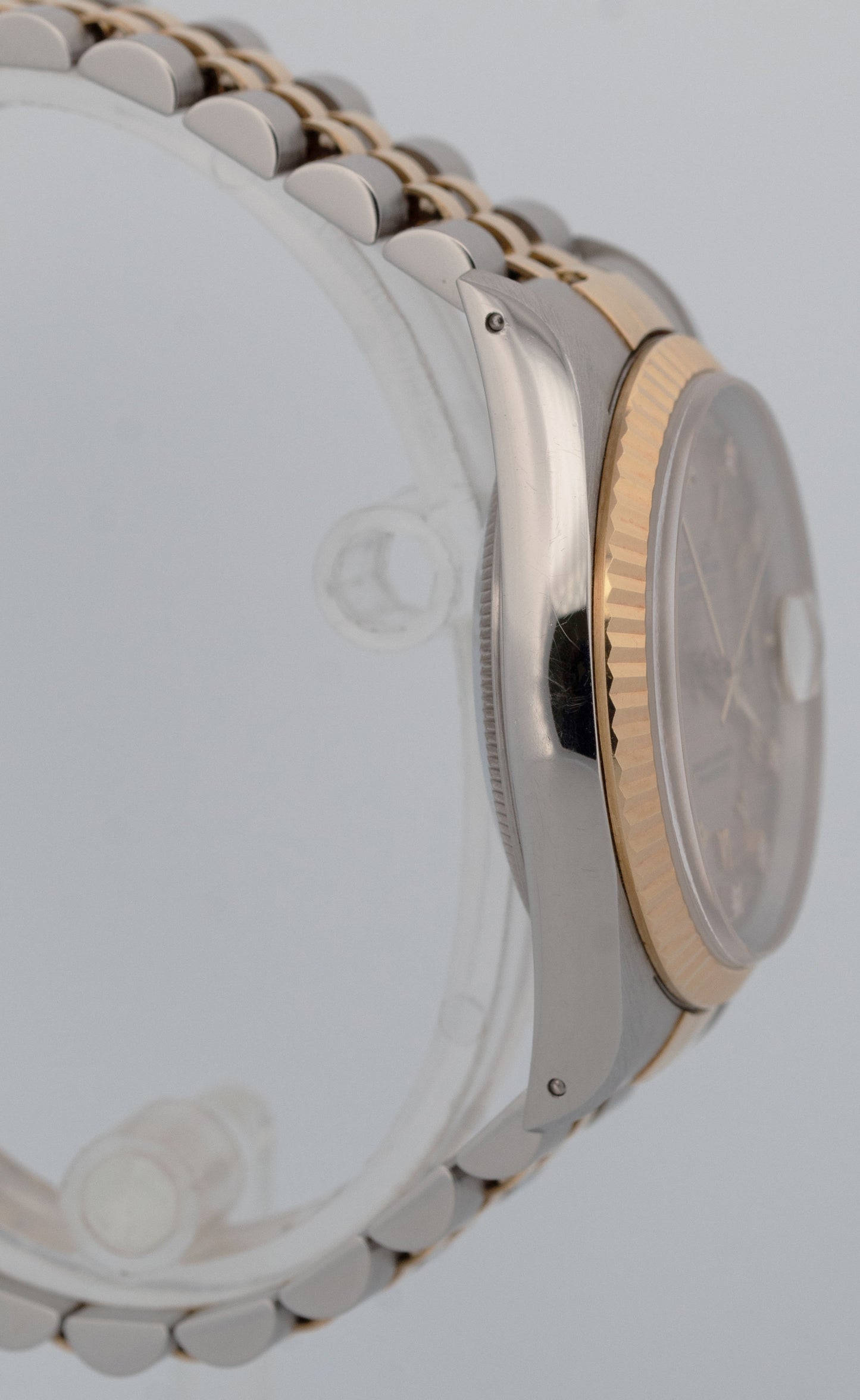 LNOS UNPOLISHED PAPERS Rolex DateJust 36mm HOUNDSTOOTH Jubilee Watch 16233 BOX