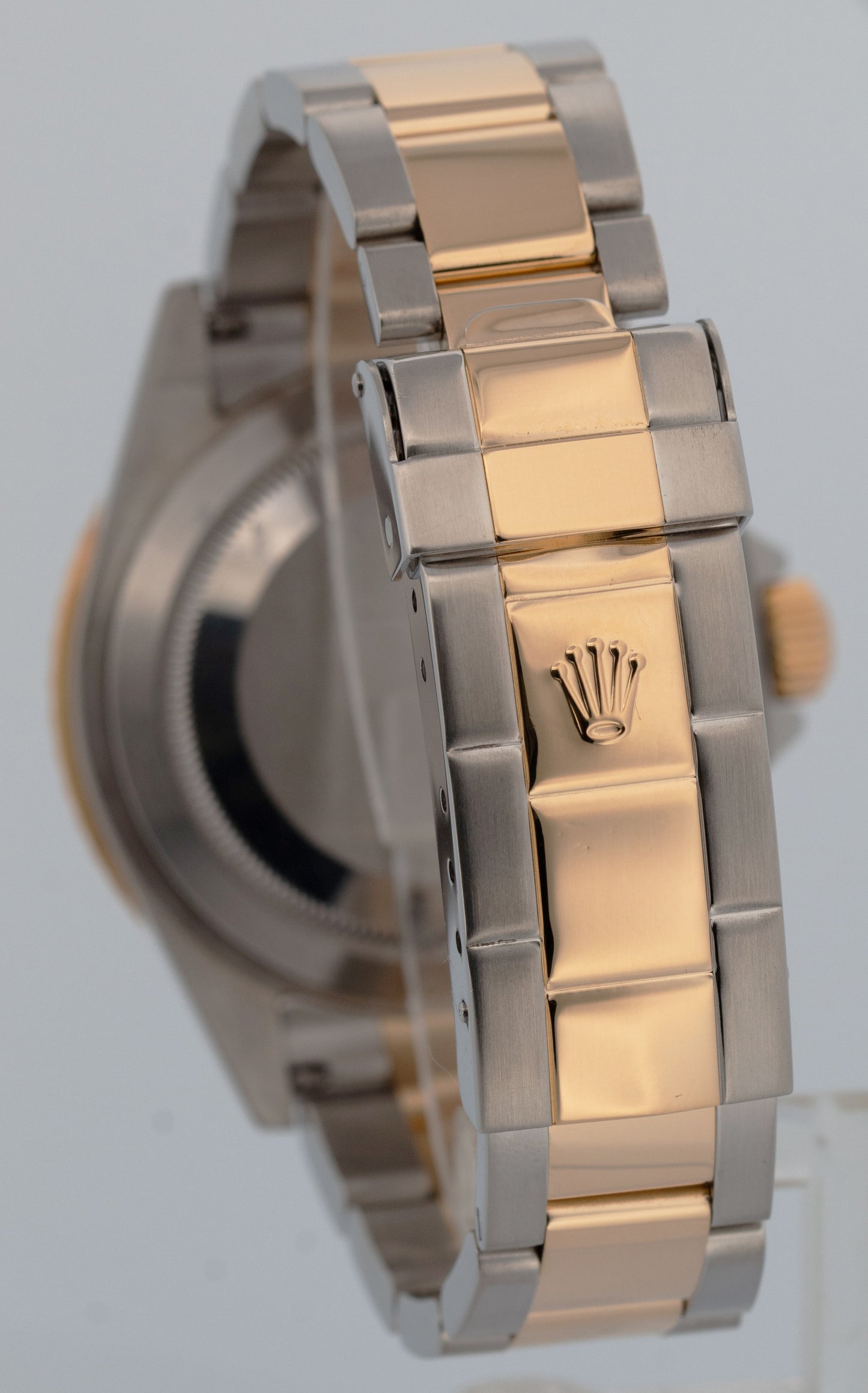 PAPERS Rolex Submariner 40mm Blue NO-HOLE 18K Yellow GOLD BUCKLE Watch 16613 BOX