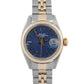Ladies Rolex Oyster Perpetual Date 26 BLUE Yellow Gold Fluted JUBILEE 6917 Watch