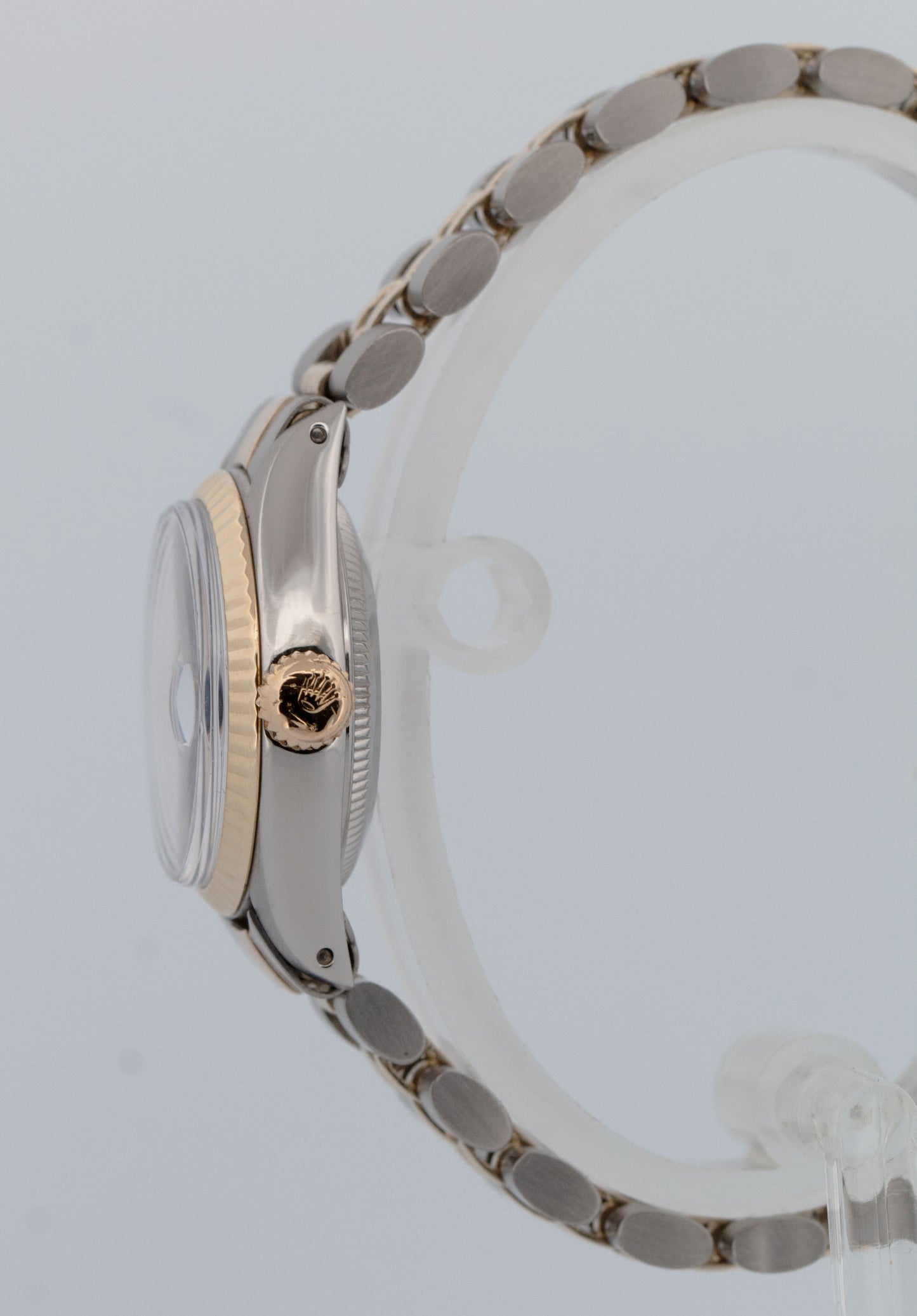 Ladies Rolex Oyster Perpetual Date 26 BLUE Yellow Gold Fluted JUBILEE 6917 Watch