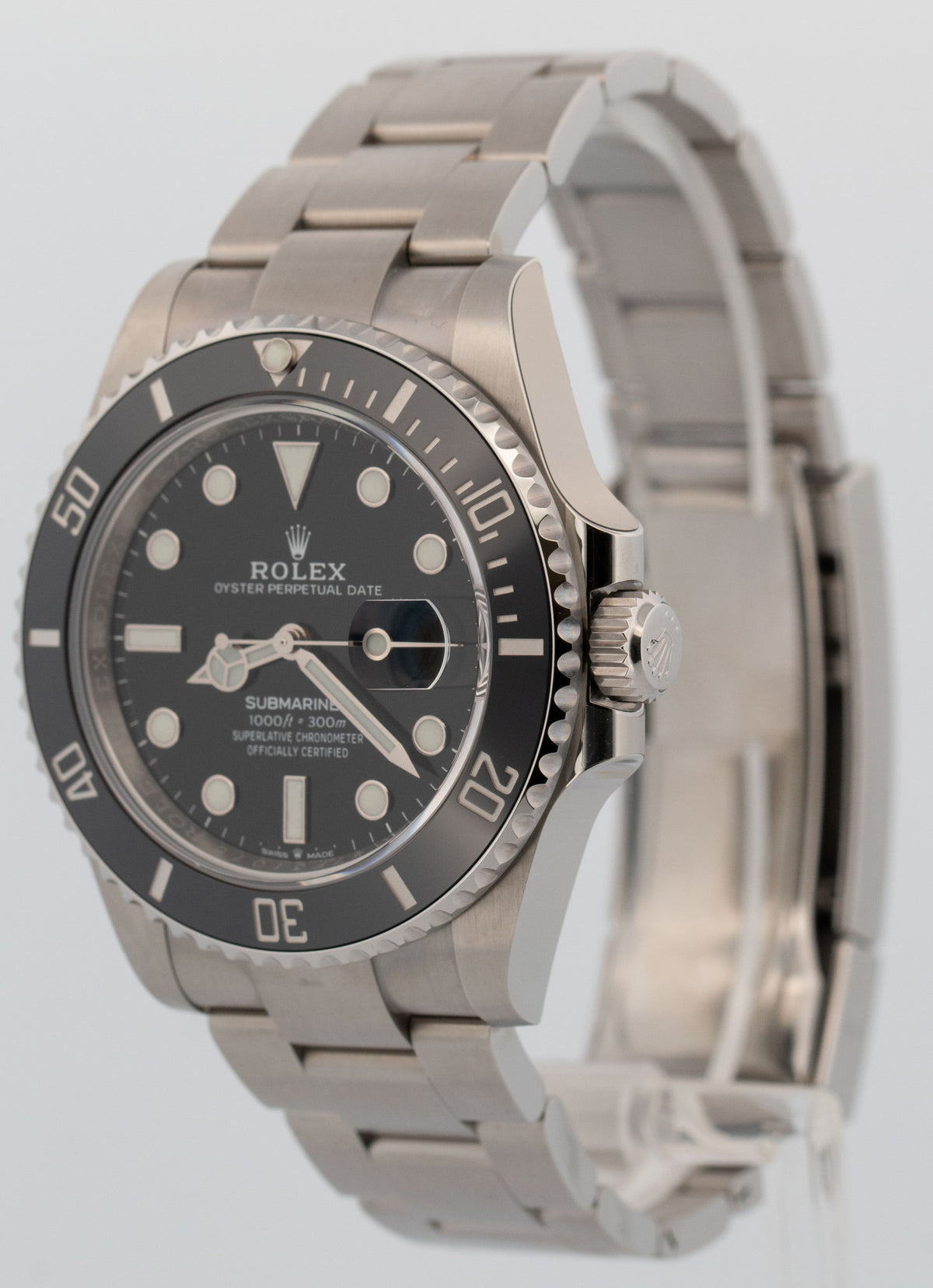 New Unworn Rolex Submariner 41mm Date Black Ceramic 126610 LN Watch Box Papers