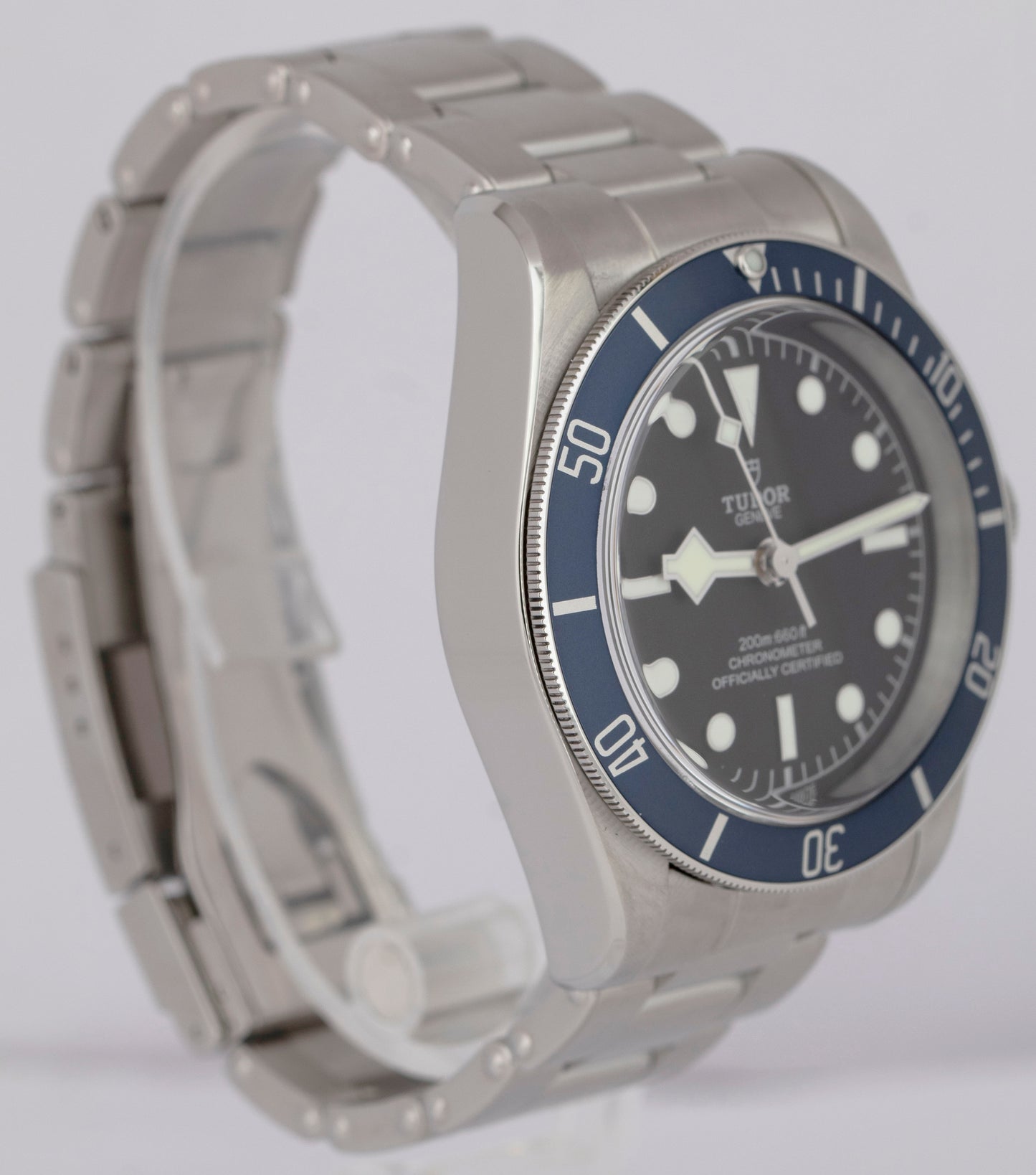 MINT Tudor Black Bay Heritage BLUE Automatic 41mm Stainless Steel Watch 79230 B