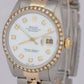 Rolex DateJust 36mm MOP DIAMOND 18K Gold Two-Tone Stainless Steel Watch 16013