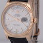 MINT PAPERS Rolex Day-Date President 36mm 18K Rose Gold RHODIUM Watch 118135 BOX