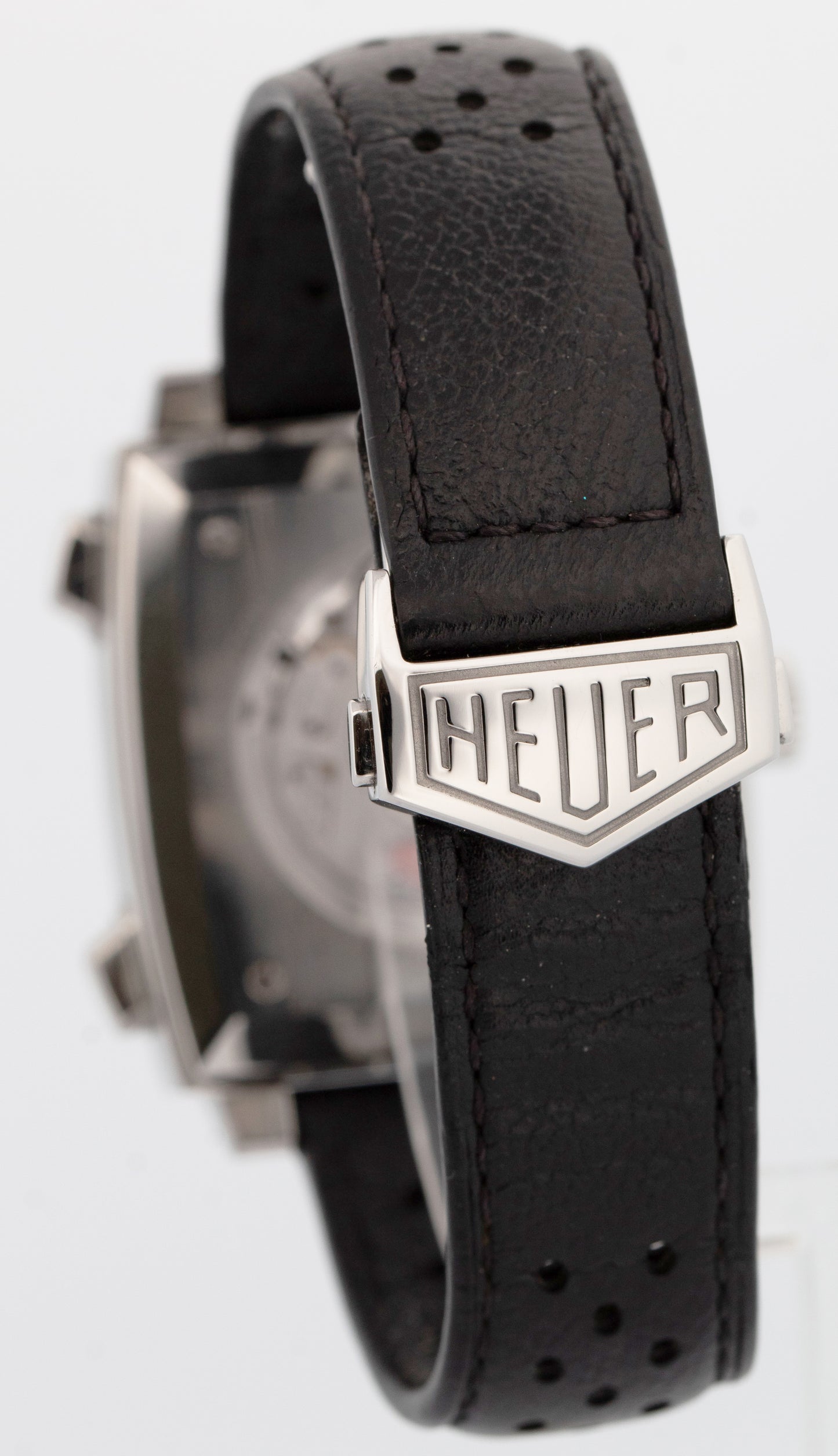 Tag Heuer Monaco CAW211P Steve McQueen Blue Leather Steel 39mm Date Watch BOX