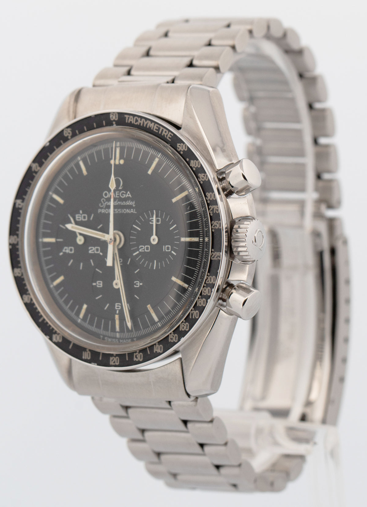 Omega Speedmaster Professional 145.022 42mm Stainless Manual Wind Hesalite Watch