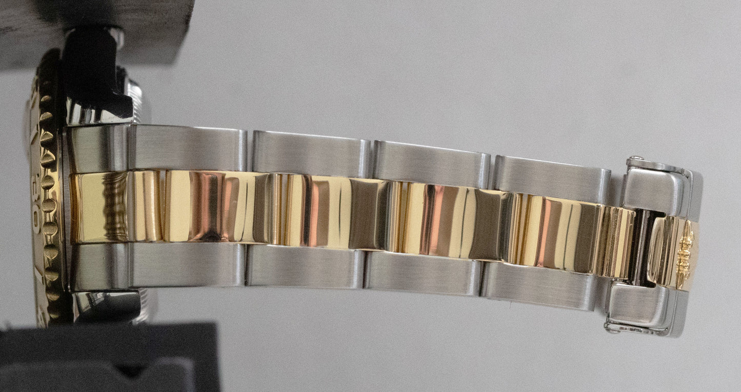 Ladies Rolex Yacht-Master 29mm 69623 White 18K Yellow Gold Steel Date Dive Watch