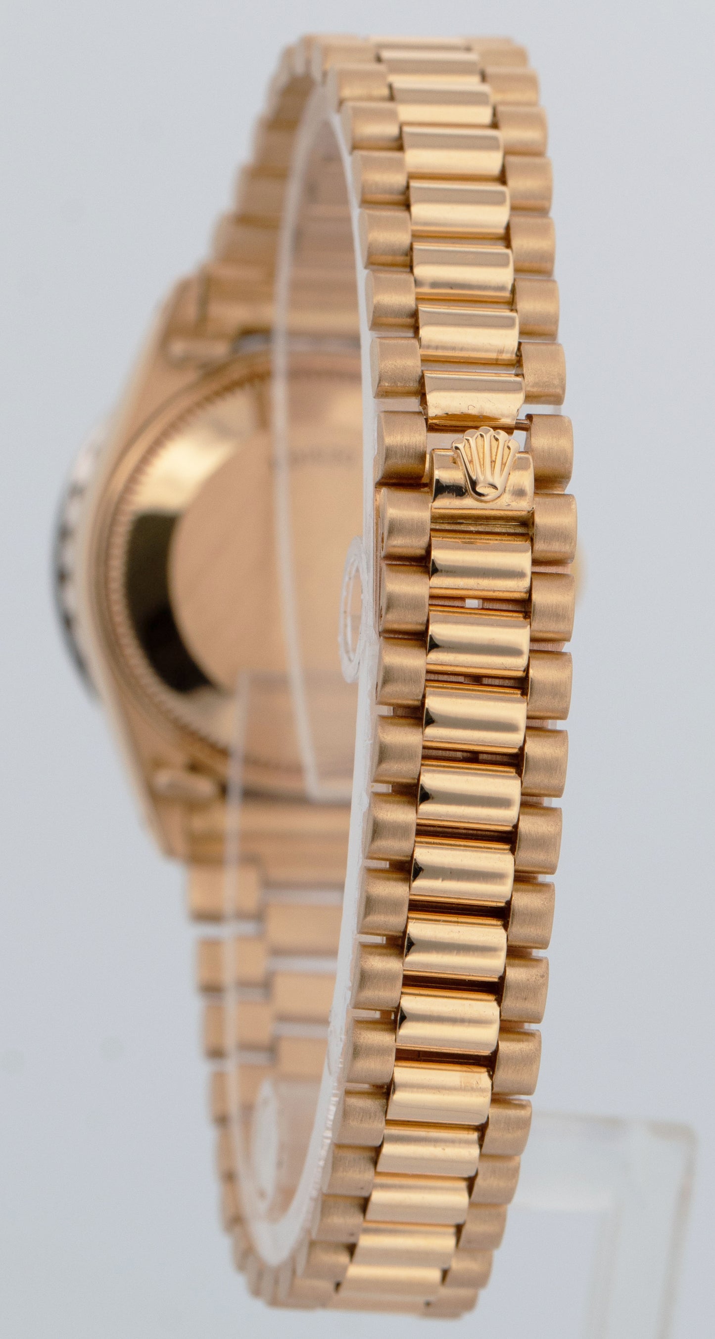 PAPERS Ladies Rolex DateJust President 26mm WHITE DIAMOND Gold 6917 Watch BOX