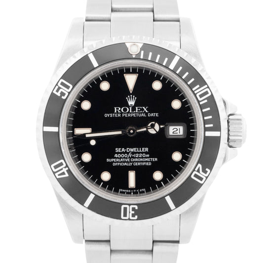 1994 Rolex Sea-Dweller 16600 40mm Black Oyster Stainless Steel Date Dive Watch