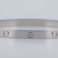 MINT PAPERS Cartier LOVE Bracelet Size 21 Solid 18K White Gold AU 750 BOX