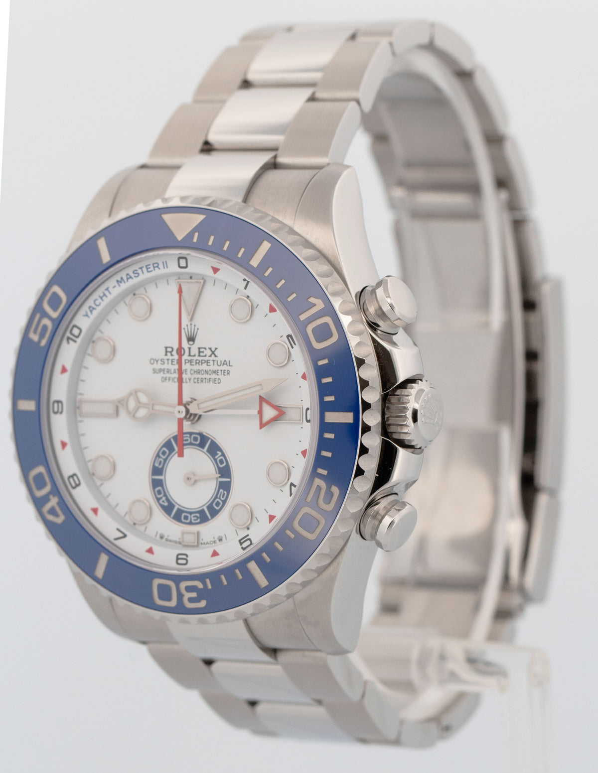 New August 2026 Rolex Yacht-Master II 126680 White Steel 44mm Watch Box Papers