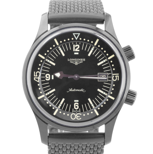PAPERS Longines Legend Diver Automatic Black PVD 42mm L3.774.2.50.9 Watch BOX