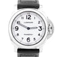 MINT Panerai Luminor Base PAM00114 Steel White Leather 44mm Manual PAM114